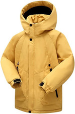 Giacca Da Sci Invernale Da Ragazza, Impermeabile, Antivento, Imbottita, in Tinta