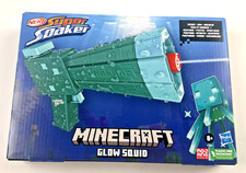 NEW SEALED Nerf Super Soaker Minecraft Glow Squid Water Blaster Toy 8 Free Ship