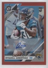 2019 Panini Donruss Optic Rookies Red Prizm 36/50 Ryquell Armstead #101 Auto 3nn