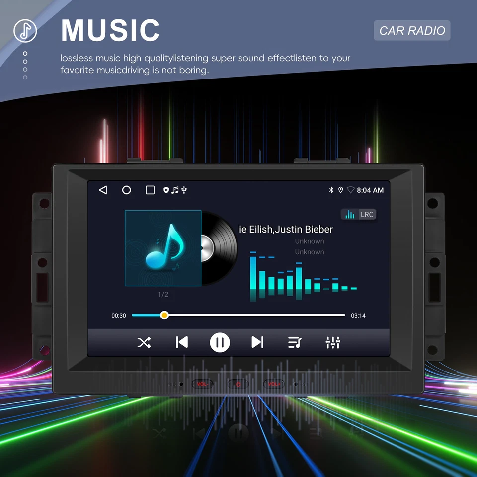 For Jeep Commander 2006-2008 Stereo Radio Android 15 Carplay GPS Player RDS DSP - Imagen 4 de 4