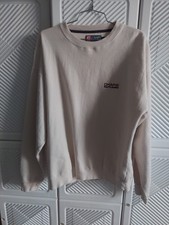 Vintage Chaps Ralph Lauren Mens Beige Med. Y2K Crew Neck Sweater Pullover Cotton