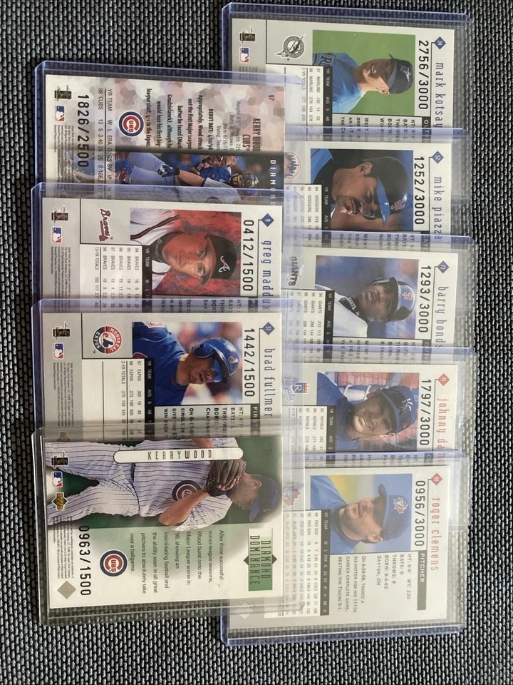 Juego de 9 Diamond Dominance Black Diamond 1999 Upper Deck -/1500,/2500,/3000 Foto 2 de 2