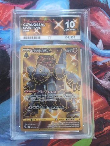 Coalossal 198/189 ACE 10 Gem Mint Full Art Secret Rare Pokemon Darkness Ablaze