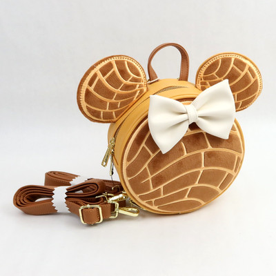 Loungefly Disney Minnie Mouse Mini Backpack Chocolate Concha Convertible Ears
