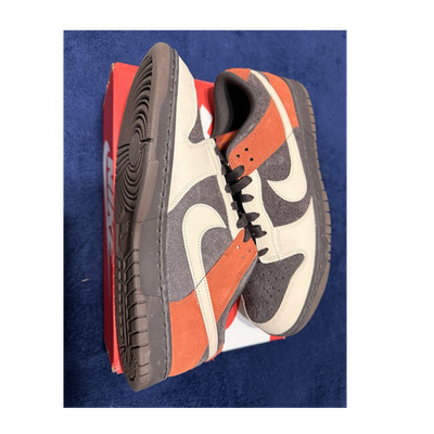 Nike Dunk Low (Red Panda)Gray/Orange/Cream Suede Men's Low Top Sneakers