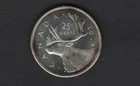 1964 Canada  25 cents -SILVER   UNCIRCULATED with TONING