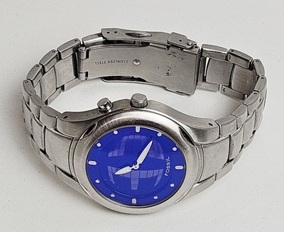 稼動品　FOSSIL フォッシル BIG TIC JR-8096 腕時計　R Vintage FOSSIL Big Tic JR8096 Blue Quartz Animated Mens Watch | eBay