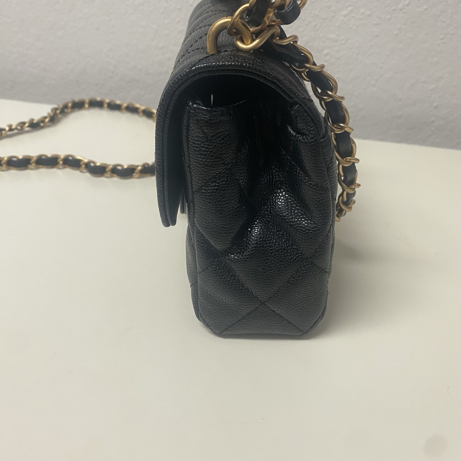 Chanel Black Caviar Mini Rectangular Chain Top Ha… - image 20