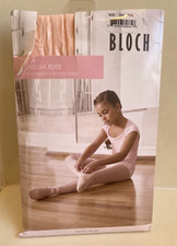 Child's Bloch Endura Elite Pink Footed Tights Ballet 3'8" to 5'4" NIP 65-100 US