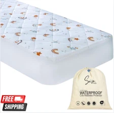 Mattress Crib Toddler Bed Baby Waterproof Quilted Comfort Sleep Cushion Pad