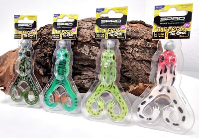 Spro Iris The Frog To Go 10cm 5g Jigkopf 4 Farben Frosch Gummifisch montiert