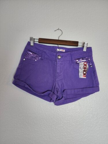 Bongo Sequins Pockets Purple Junior Shorts NWT Size 5