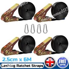 4x Ratchet Tie Downs Strap 6M X25mm Endless Ratchet Strap Heavy Duty 800kg Strap
