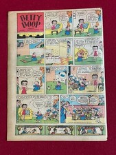 1935, Betty Boop, Sunday Comic Strip Full Page  Scarce / Vintage 