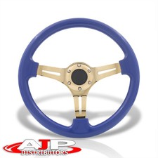 Blue Deep Dish Steel Jdm Vip Sport Steering Wheel For Universal 6 Hole 14 350mm Blue Deep Dish Steel Jdm Vip Sport Steering Wheel For Universal 6 Hole 14 350mm