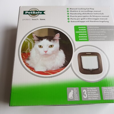PetSafe Haustier Katze Türklappe abschließbar 4-fach Verriegelung manuell Tier inkl Beschläge