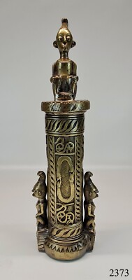 Alte Bronze Statue Behälter Batak Box Kammer Ritualistische Figur Figurine