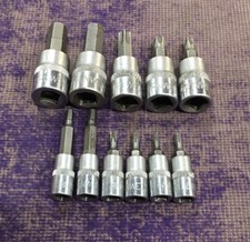 Mixed Cornwell Tools Torx Set - 38 And 14 Drive - Star Hex - 11pc
