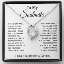 To My Soulmate Necklace, Soulmate Gift, Gift For Girlfriend, Christmas Gift
