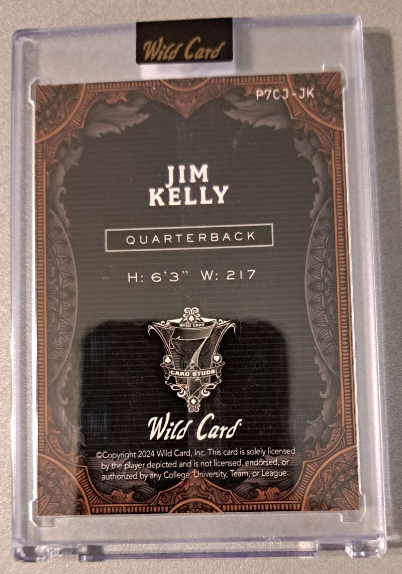 JIM KELLY 1/1 SP 2024 Wild Card 7 Studs Joker One of One Bills NFL