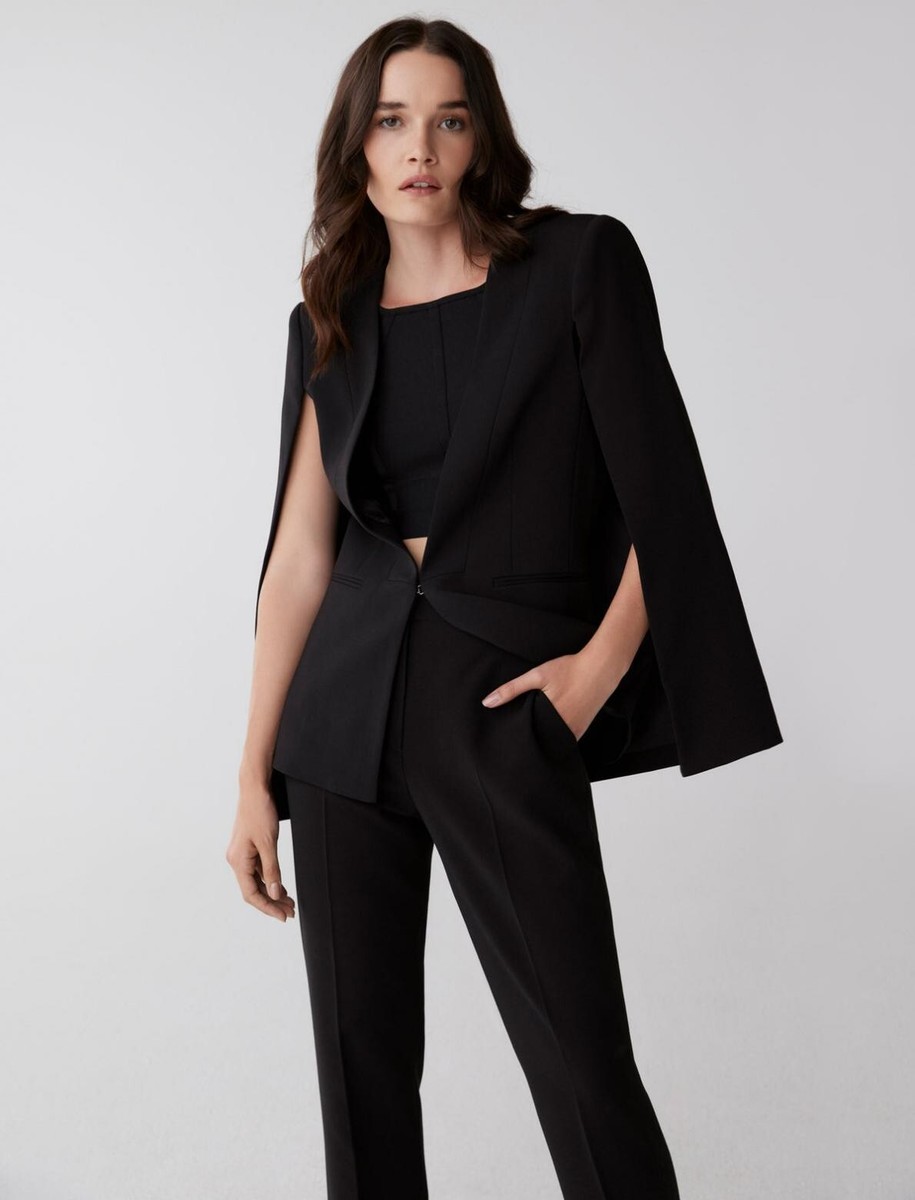 NWT BCBG MAXAZRIA SIZE S UPAS BLACK CAPE JACKET-BLAZER DELUXE