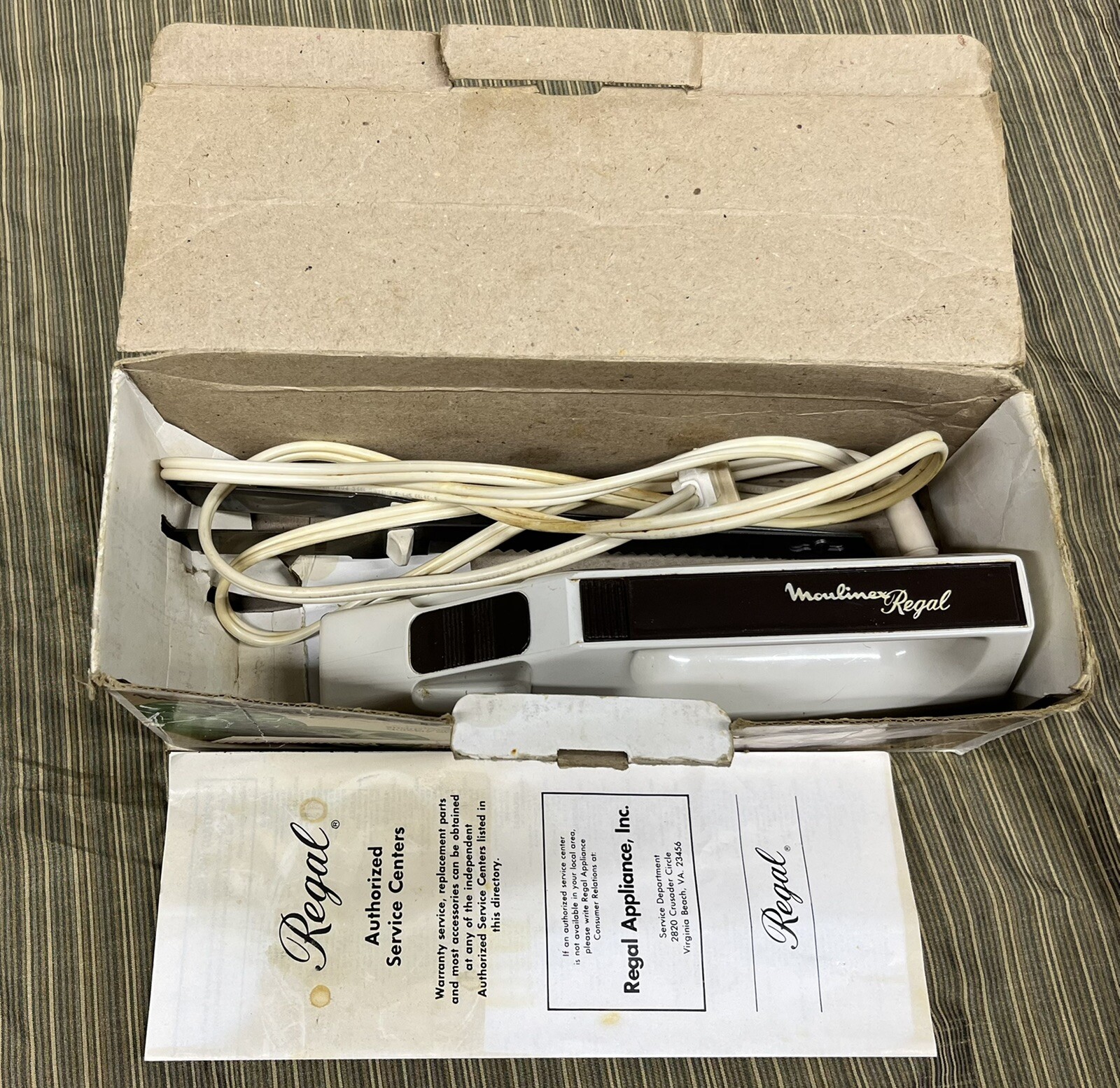 Vintage Retro 1970's MOULINEX REGAL Electric Carving Knife V382 WORKS France eBay