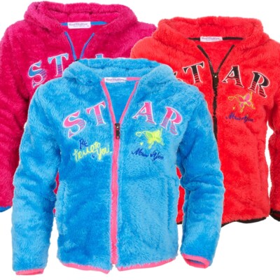Räumungsverkauf Mädchen Teddyjacke Plüsch Kinder Jacke Plüschjacke NEU Art.5