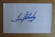 FRED STANLEY SIGNED AUTOGRAPH 3X5 INDEX CARD 2X WORLD SERIES CHAMPIONS YANKEES
