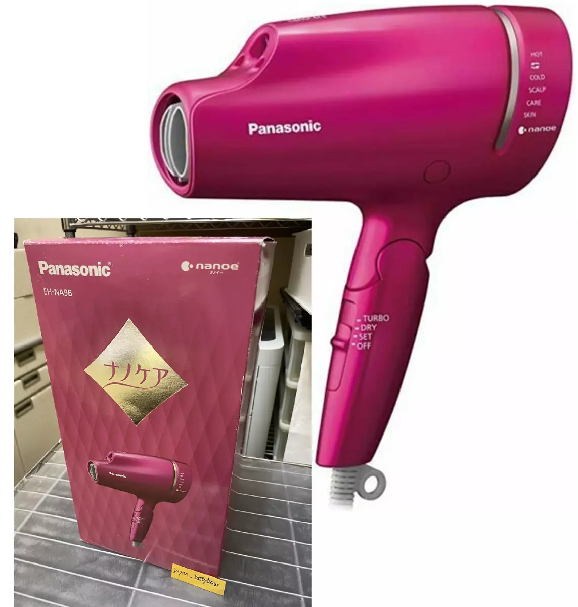 Panasonic Hair Dryer Nanocare Vivid Pink EH-NA9B-VP 1200 W 575g For 100V -  110V