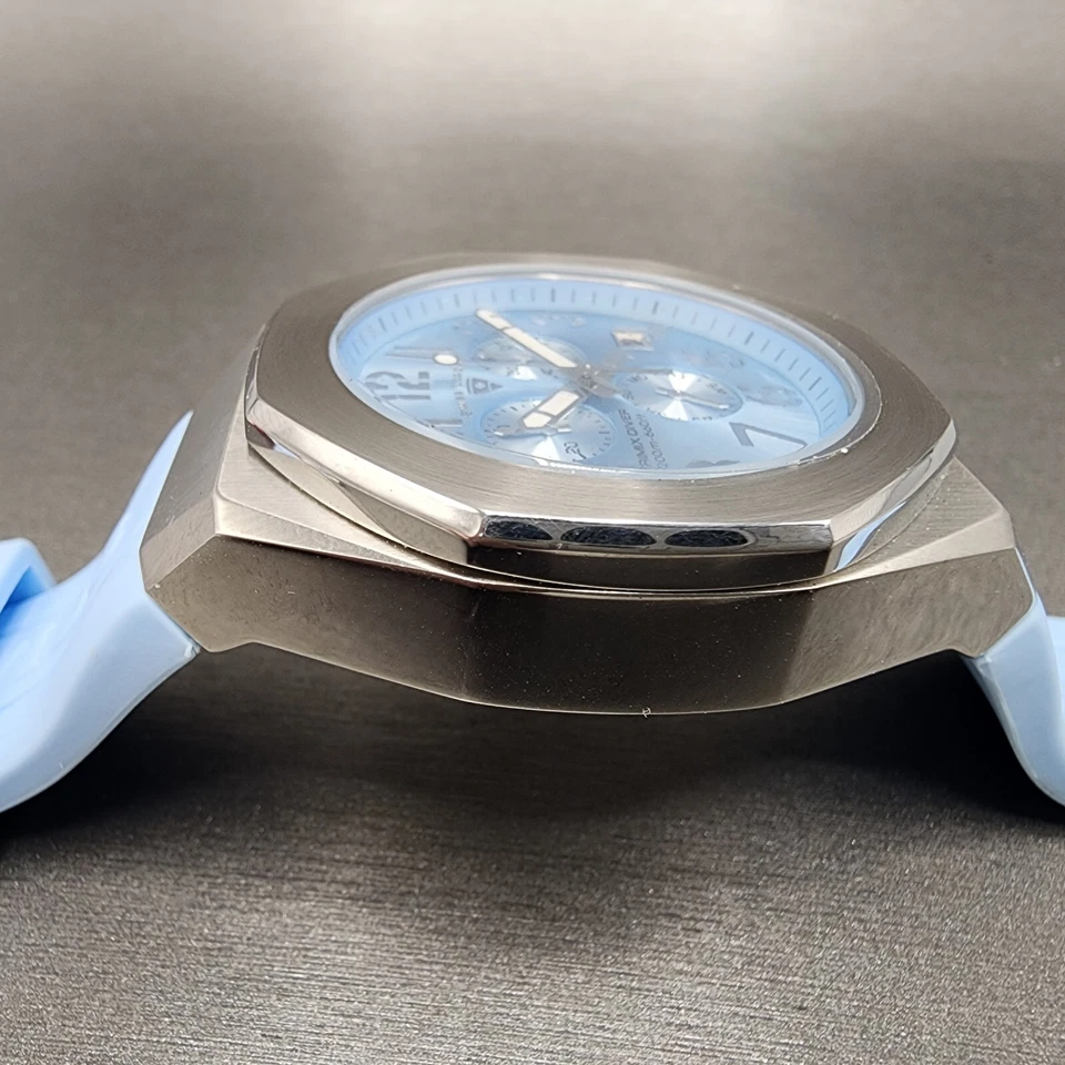 Reloj cronógrafo Swiss Legend Trimex Diver para hombre 45 mm esfera azul acero Newbat Foto 4 de 4