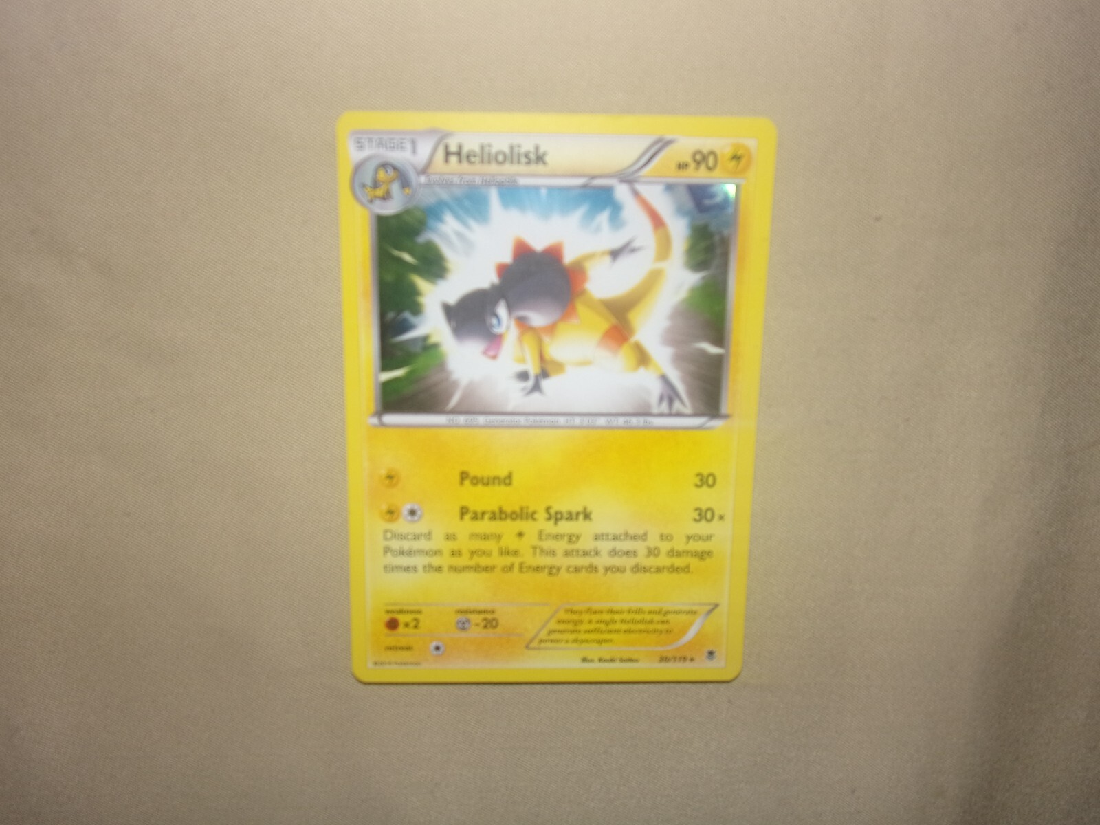 Pokémon TCG Heliolisk XY Phantom Forces 30/119 Holo Rare English 2014 LP