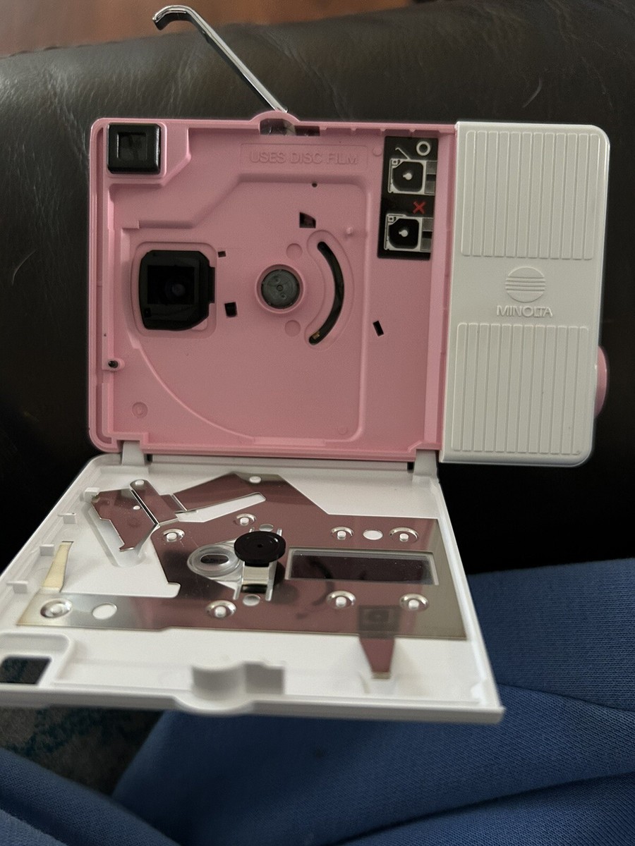 Minolta/Courreges AC101 Disc camera and Case PINK | eBay