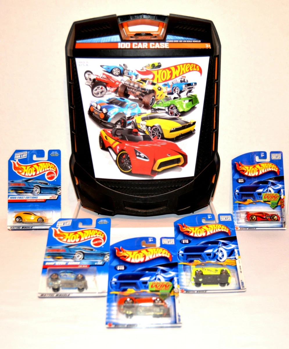 Hot Wheels - 100 Car Carrying Case + 5 Hot Wheels Cars – 2015 – Made in USA