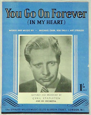 You Go On Forever by Carr Piano Vocal Sheet Music Cryil Stapleton Vintage