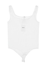 Wolford Jamaika String White Sleeveless Tank Bodysuit L85110 Size M