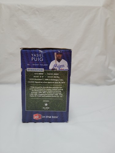 YASIEL PUIG #66 Diving Catch 2015 Los Angeles Dodgers Stadium Promo Bobblehead - Picture 9 of 11