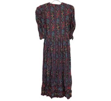 Vintage 1970s Holt Renfrew Collection 1300 Floral Midi Dress size M