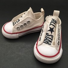 Baby Converse Chuck Taylor All Star Ox Slip On Shoes White Sz 2
