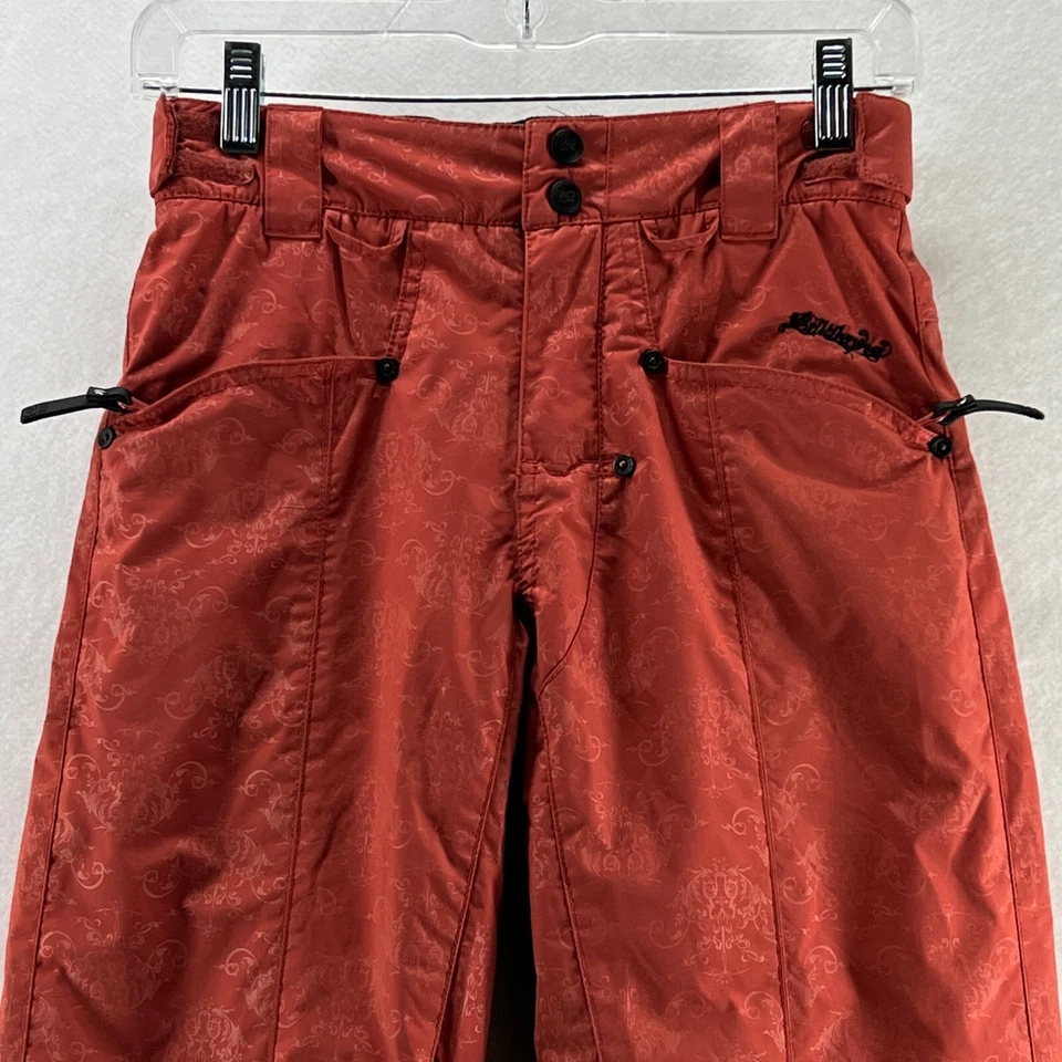 Billabong Invierno Esquí Nieve Pantalones Niñas Talla M Recto Aislado Impermeable Naranja Foto 3 de 4