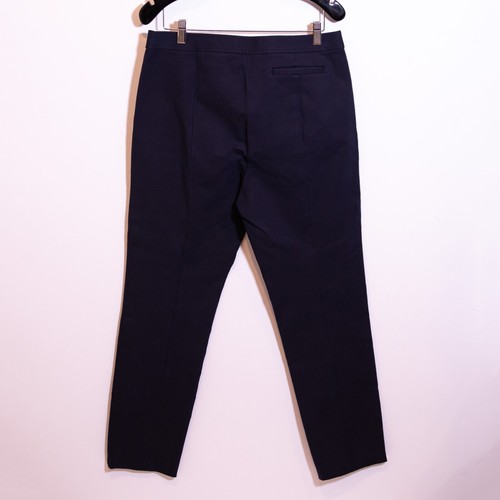 Tory Burch Cotton Mid Rise Straight Leg Ankle Crop Casual Trouser Pants Blue 10 - Picture 3 of 3