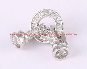 Authentic DIY Jewelry Accessories Making Gold Plated Ring Rhinestone Lock Buckle Clasp