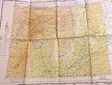 Vintage World Aeronautical Chart 441 Sulaiman Range 1956 Afghanistan India Pak