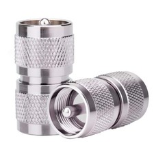 2pcs Uhf Male Connector Pl259 Male To Male Adapter Low Loss Uhf Male Pl259 Conne