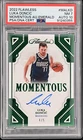 2022-23 Panini Flawless Luka Doncic Momentous Auto Emerald /5 PSA 10 Auto Mavs