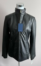 NWT Cole Haan Lamb Leather Black Jacket sz L 356M2976