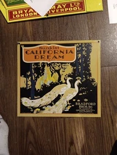 Sunkist California Dream Metal Sign 11” X 10” Bradford Bros Orange Soda RETRO