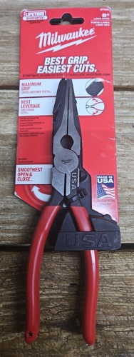 NUOVE pinze Milwaukee MT505 8" impugnatura immersa naso lungo - Made in USA SIGILLATE