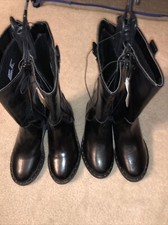 NWT One Last Pair Wonder Nation Girls Boots/Booties size 13 Black Side Zipper