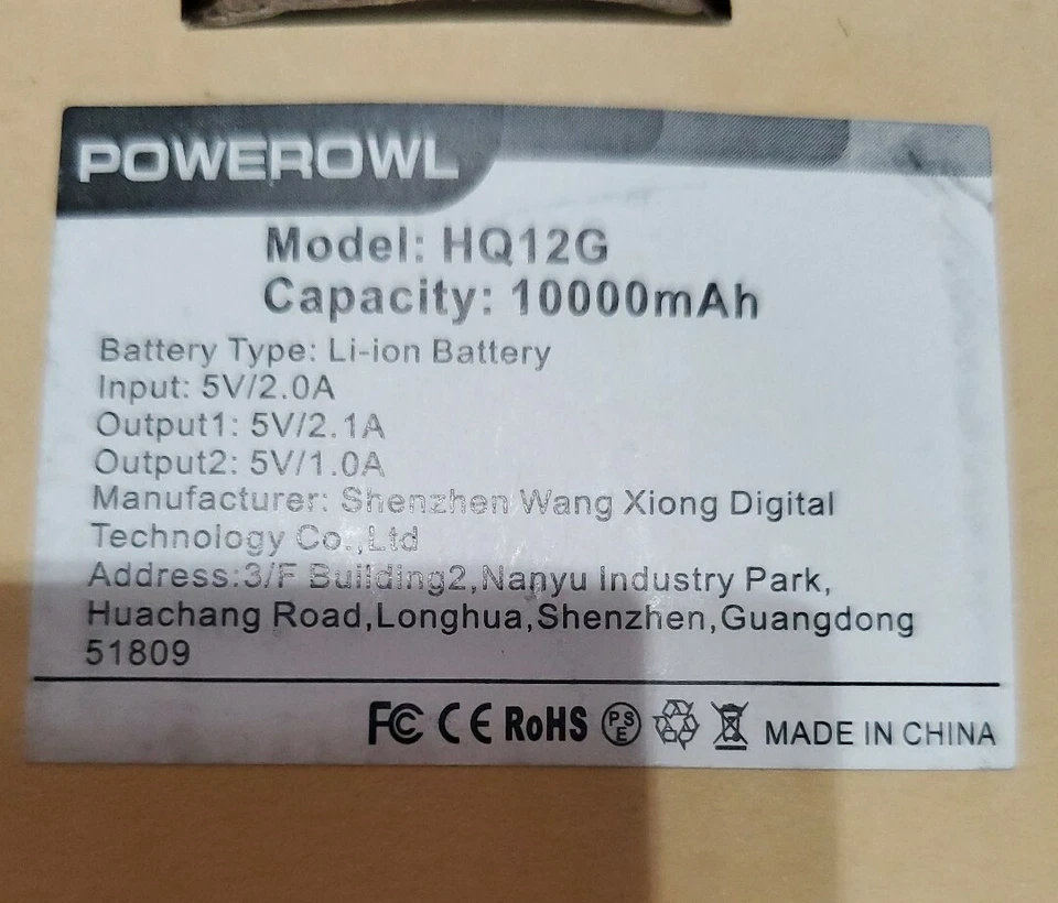 Карманное портативное зарядное устройство для быстрой зарядки POWEROWL 10000 мАч двойное высокоскоростное O... - Изображение 4 из 4