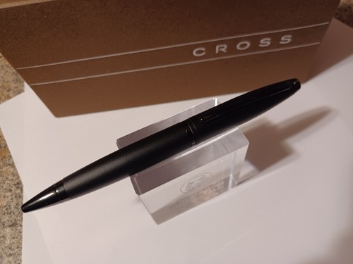CROSS CALAIS CARBON MATTE BLACK AND GUNMETAL BALLPOINT PEN BRAND NEW DAD GIFT - Picture 2 of 9